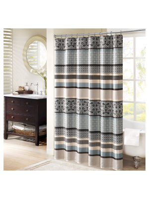 Cambridge Mosaic Stripe Shower Curtain