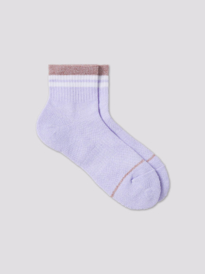 Lavender Quarter Crew Sock