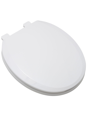 Proflo Pftsec1000 Round Closed Front Toilet Seat With Slow Close Lid And Easy Clean