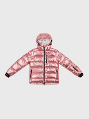 Perfect Moment Girls' Pink Foil Bear Jacket