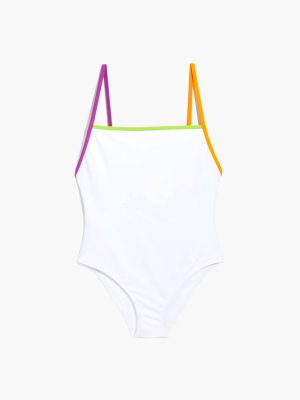 Madewell X Solid & Striped® Colorblock Tipped Chelsea One-piece Swimsuit