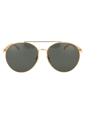 Gucci Eyewear Round Frame Gg Charm Sunglasses