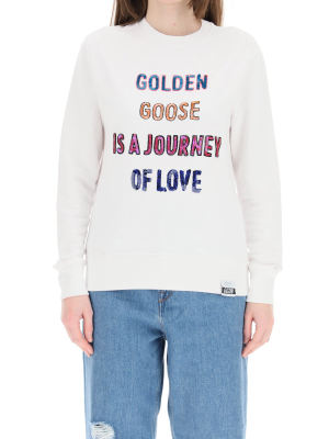 Golden Goose Deluxe Brand Logo Sequined Sweatshirt