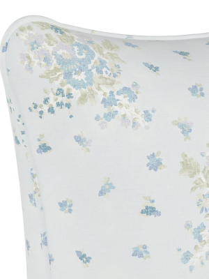 Shabby Chic Pillow Collection - Clover Floral Blue Pillow