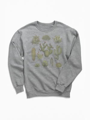 Botanical Cacti Crew Neck Sweatshirt