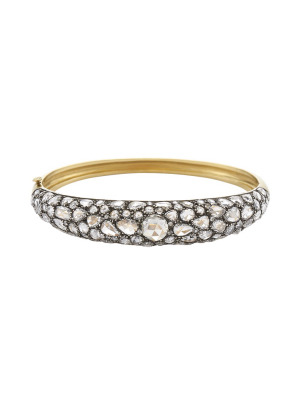 Bombe Diamond Hinged Bangle