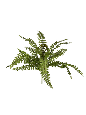 Vickerman 17" Green Boston Fern Bush.