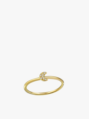 Pave Moon Ring