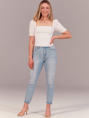 Curve Love High Rise Mom Jeans