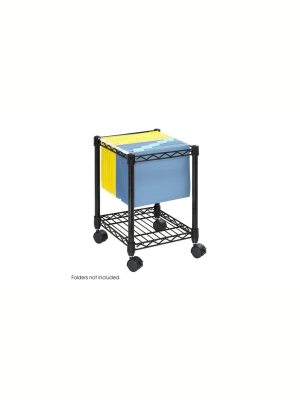 Steel Compact Metal Mobile File Cart In Black-safco