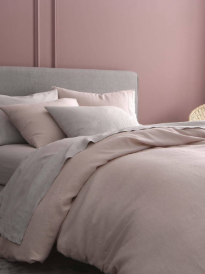 Sijo French Linen Duvet Cover - Blush