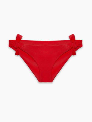 Gia Tie Side Bikini Bottom (curves) - Red