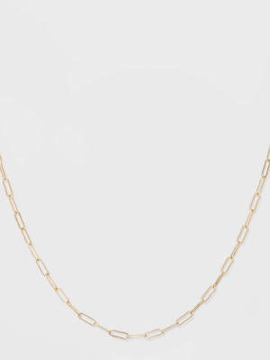 Paper Clip Chain Short Necklace - A New Day™ Gold