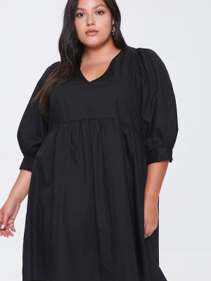 Plus Size Cutout Mini Dress