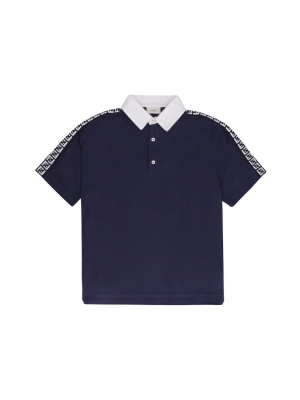 Fendi Kids Contrast Ff Logo Detail Polo Shirt