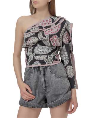 Isabel Marant Graphic Print Single-shoulder Top