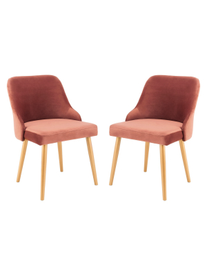 Set Of 2 Lulu Upholstered Dining Chair - Safavieh