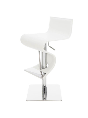 Nuevo Portland Adjustable Stool - White