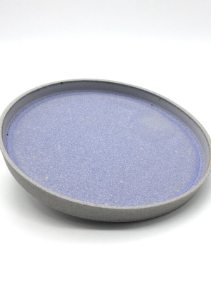 Free Spirit Plate/tray | 10.5" X 1" | Greystone/lavender