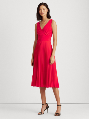 Pleated Matte Jersey Dress