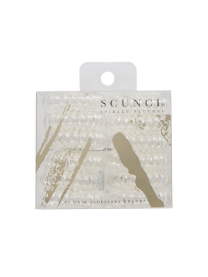 Scunci Small Spirals - Clear - 12pk