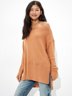 Ae Soft & Sexy Plush Long Sleeve Crew Neck T-shirt