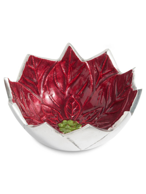 Julia Knight Poinsettia 5" Bowl In Pomegranate