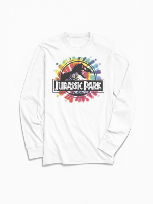 Jurassic Park Tie-dye Logo Long Sleeve Tee