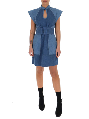 Chloé Belted Denim Mini Dress