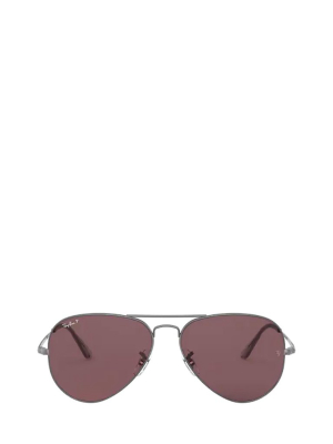 Ray-ban Rb3689 Aviator Polarised Sunglasses