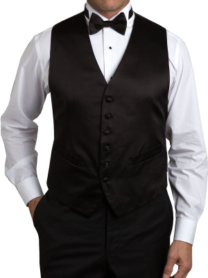 Vt100001 | Black Satin Formal Vest