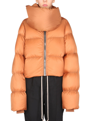 Rick Owens Funnel Neck Cropped Down Jacket