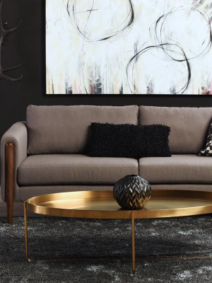 Gaultier Gold Metal Oval Coffee Table