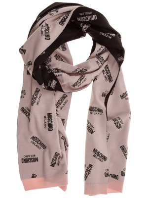 Moschino Logo Intarsia Scarf