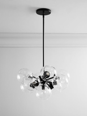 Staggered Glass 9-light Chandelier - Clear