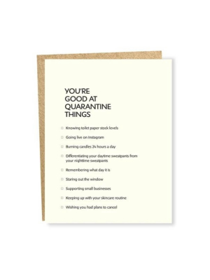 Sapling Press Quarantine Things Card