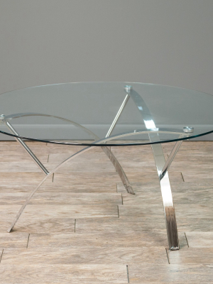 Marin Coffee Table Round Clear - Christopher Knight Home