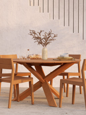 Teak Circle outdoor Dining Table In Various Sizes