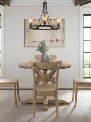 Keaton Round Standard Height Dining Table Beach - Picket House Furnishings