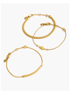 Three-pack Chain Bracelet Set