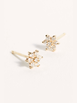 Zoe Chicco Diamond Flower Stud Earrings