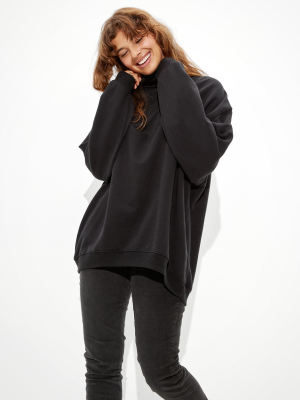 Ae Fleece Oversized Turtleneck Sweatshirt