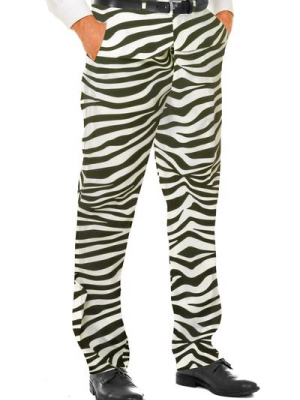The In The Black | Zebra Pattern Suit Pants