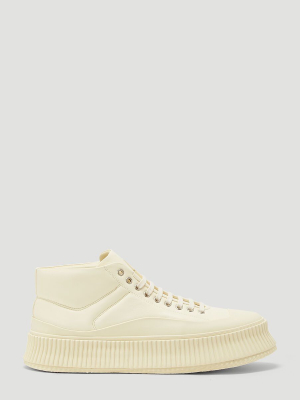 Jil Sander Padded Ribbed Sole Sneakers