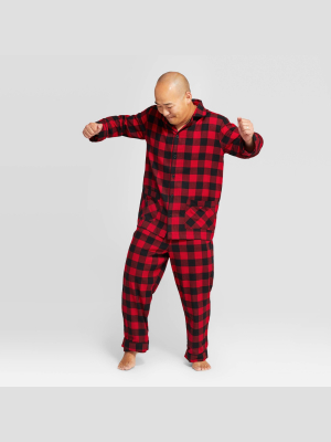 Men's Holiday Buffalo Check Flannel Matching Family Pajama Set - Wondershop™ Red