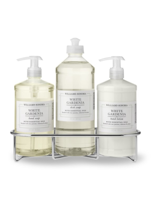 Williams Sonoma White Gardenia Hand Soap & Lotion, Classic 4-piece Set