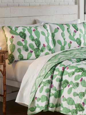 Cactus Otto Quilt Set Green - Vue