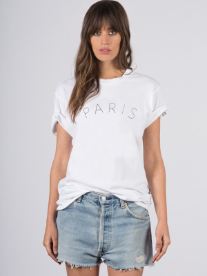 David Lerner Easy Boyfriend Paris Tee Shirt