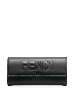 Fendi Logo Embossed Continental Wallet