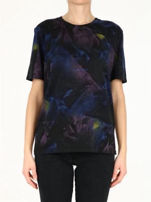 Saint Laurent Logo Tie-dye T-shirt